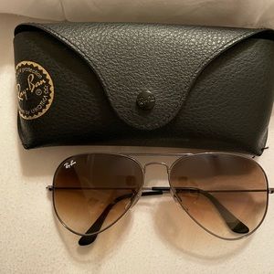 Brown Gradient Ray-ban Aviator Sunglasses